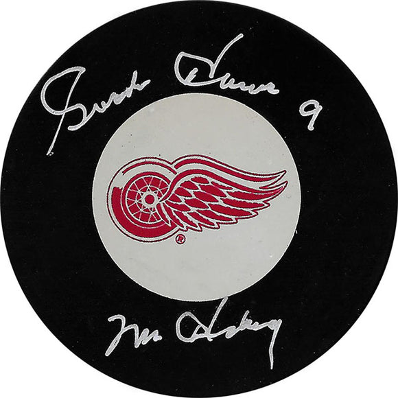Gordie Howe (deceased) Autographed Detroit Red Wings Puck (w/Mr. Hockey)
