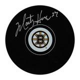 Marty Howe Autographed Boston Bruins Puck