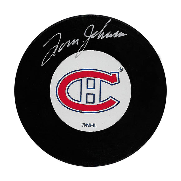 Tom Johnson (deceased) Autographed Montreal Canadiens Puck