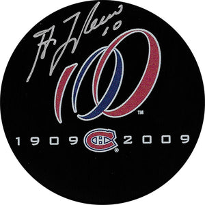 Guy Lafleur (deceased) Autographed Montreal Canadiens Centennial Puck