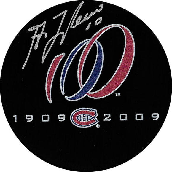 Guy Lafleur (deceased) Autographed Montreal Canadiens Centennial Puck