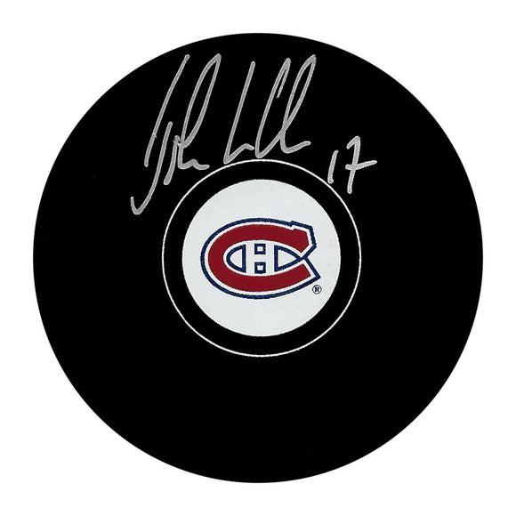 John LeClair Autographed Montreal Canadiens Puck
