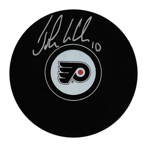 John LeClair Autographed Philadelphia Flyers Puck
