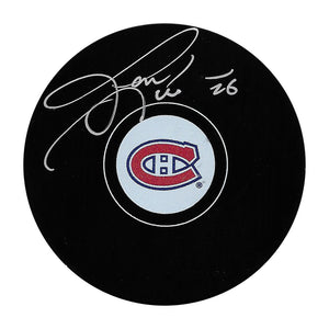 Gary Leeman Autographed Montreal Canadiens Puck