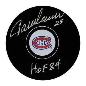 Jacques Lemaire Autographed Montreal Canadiens Puck