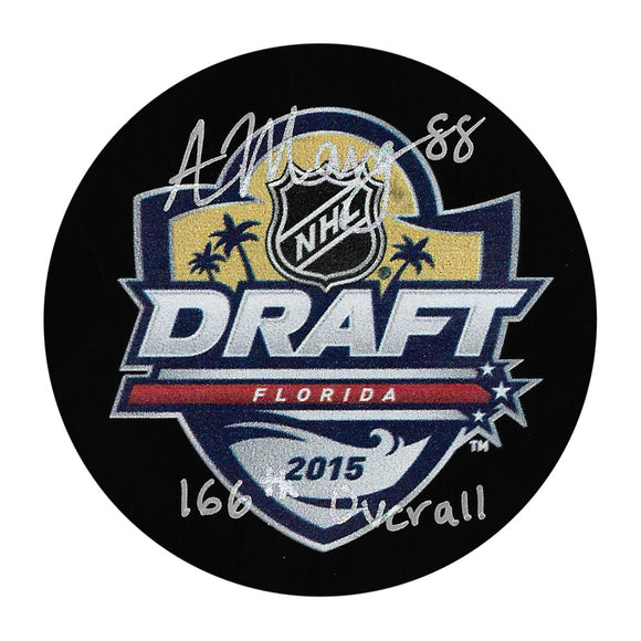 Andrew Mangiapane Autographed 2015 NHL Draft Puck
