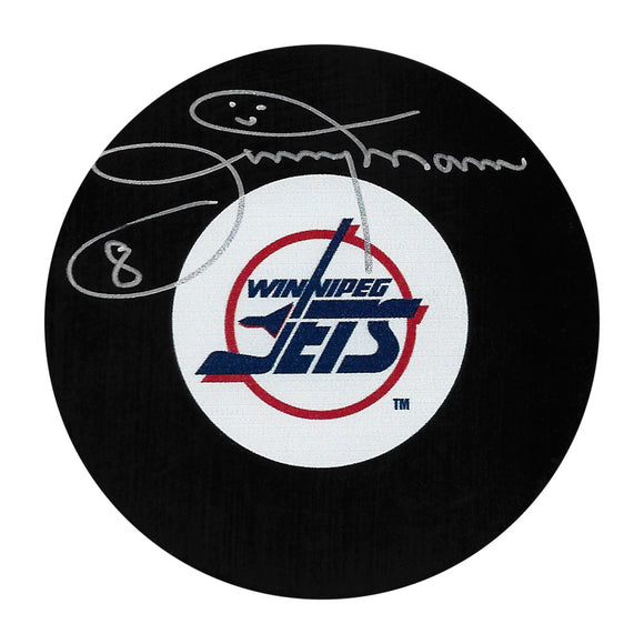 Jimmy Mann Autographed Winnipeg Jets Puck