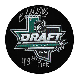 Kirill Marchenko Autographed 2018 NHL Draft Puck w/"49th Pick"