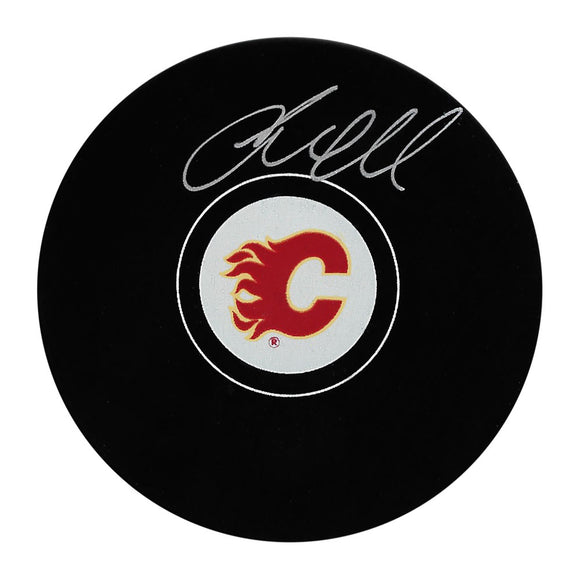 Jacob Markstrom Autographed Calgary Flames Puck