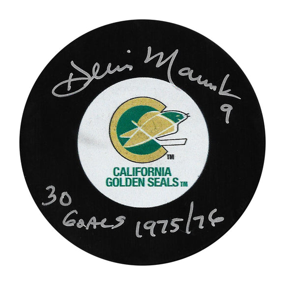 Dennis Maruk Autographed California Golden Seals Puck