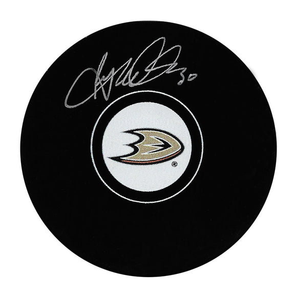 Ryan Miller Autographed Anaheim Ducks Puck