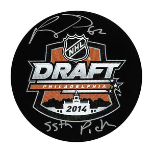 Brandon Montour Autographed 2014 NHL Draft Puck w/"55th Pick"