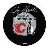 Joe Mullen Autographed 1989 Stanley Cup Champions Puck
