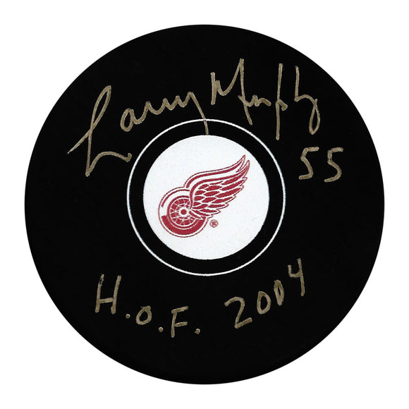 Larry Murphy Autographed Detroit Red Wings Puck