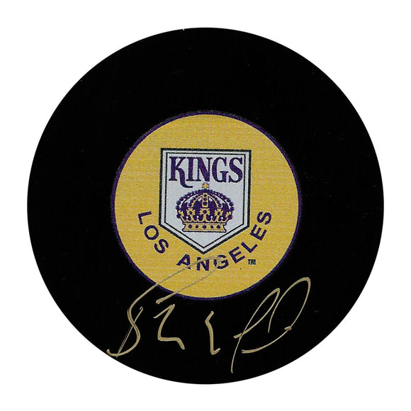 Bernie Nicholls Autographed Los Angeles Kings Puck
