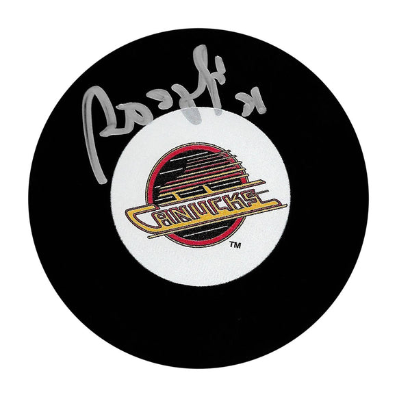 Gino Odjick (deceased) Autographed Vancouver Canucks Puck
