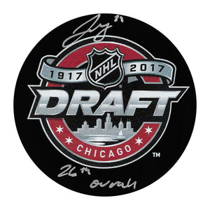 Jake Oettinger Autographed 2017 NHL Draft Puck