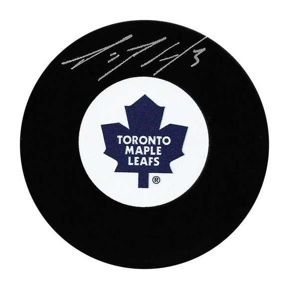 Dion Phaneuf Autographed Toronto Maple Leafs Puck