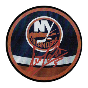 Denis Potvin Autographed New York Islanders Reverse Retro Puck