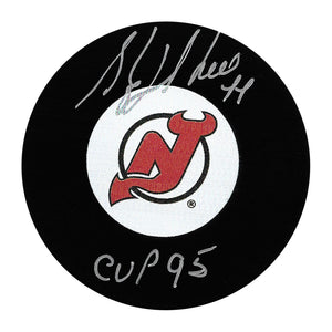 Stephane Richer Autographed New Jersey Devils Puck