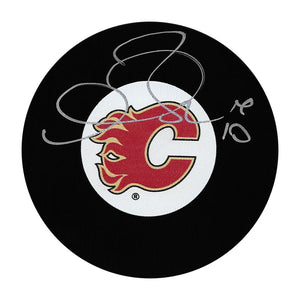 Gary Roberts Autographed Calgary Flames Puck