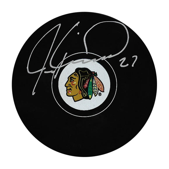 Jeremy Roenick Autographed Chicago Blackhawks Puck