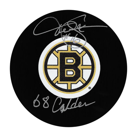 Derek Sanderson Autographed Boston Bruins Puck w/