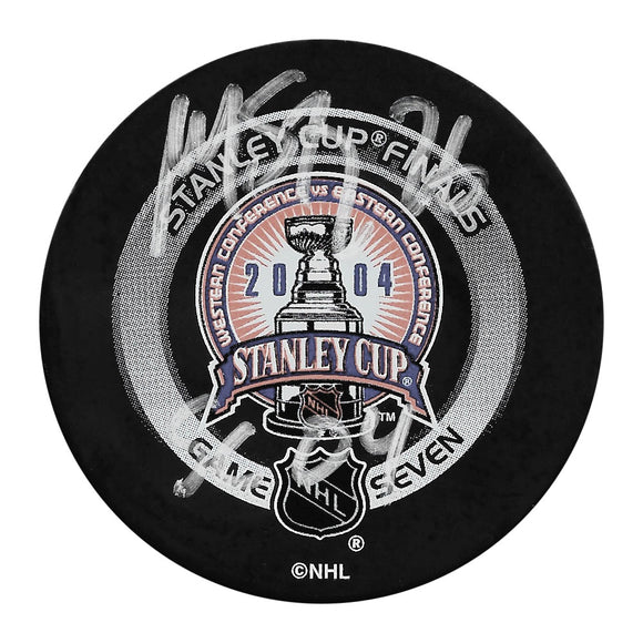 Martin St. Louis Autographed 2004 Stanley Cup Finals Game 7 Official Game Puck