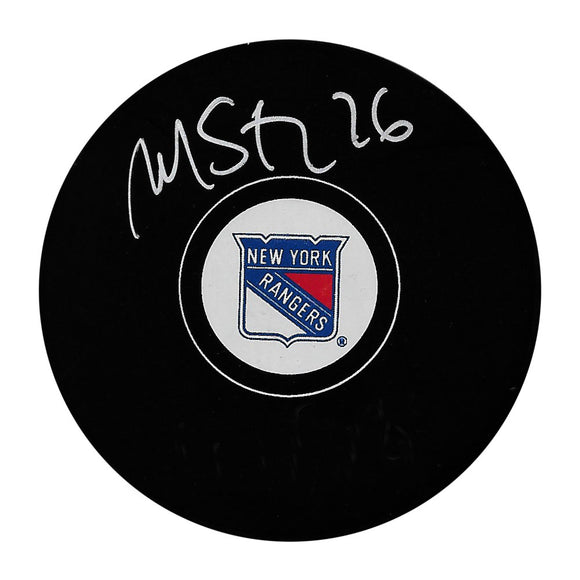 Martin St. Louis Autographed New York Rangers Puck