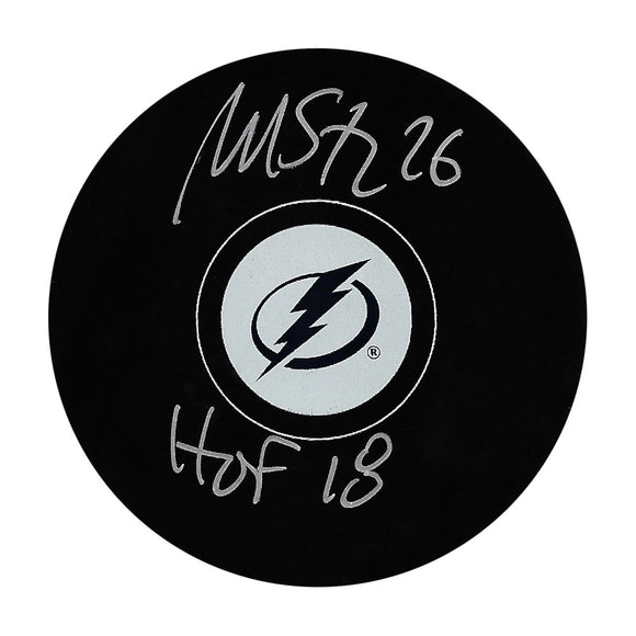 Martin St. Louis Autographed Tampa Bay Lightning Puck