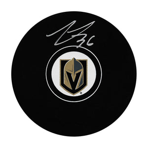 Logan Thompson Autographed Vegas Golden Knights Puck