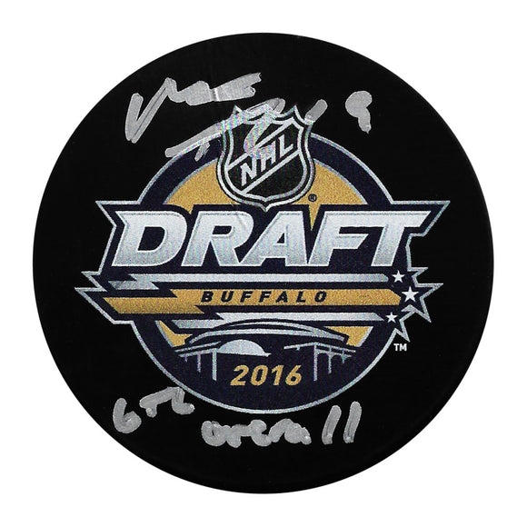 Matthew Tkachuk Autographed 2016 NHL Draft Puck