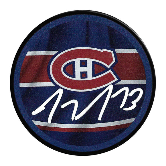 Tyler Toffoli Autographed Montreal Canadiens Reverse Retro Puck
