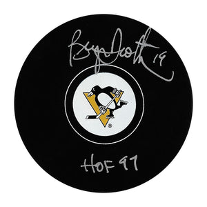 Bryan Trottier Autographed Pittsburgh Penguins Puck
