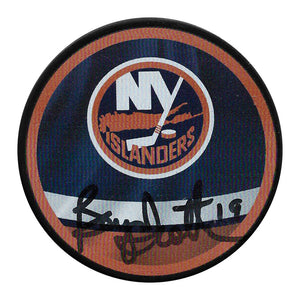 Bryan Trottier Autographed New York Islanders Reverse Retro Puck