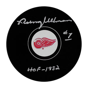 Norm Ullman Autographed Detroit Red Wings Puck