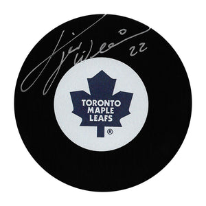 Dave "Tiger" Williams Autographed Toronto Maple Leafs Puck