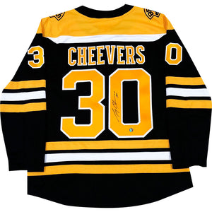 Gerry Cheevers Autographed Boston Bruins Replica Jersey