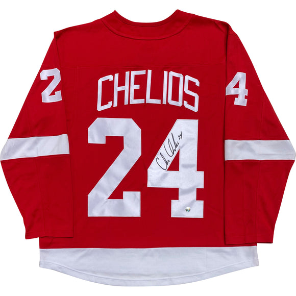 Chris Chelios Autographed Detroit Red Wings Replica Jersey