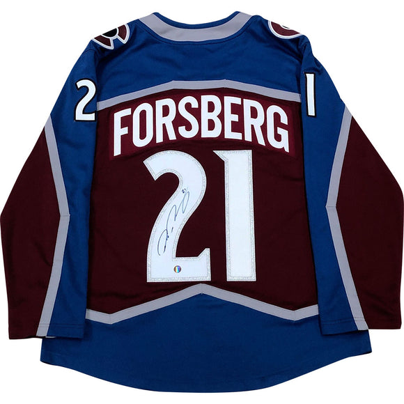 Joe Sakic and Peter Forsberg Colorado Avalanche Signed Game Issued/ Replica  Authentic Jerseys