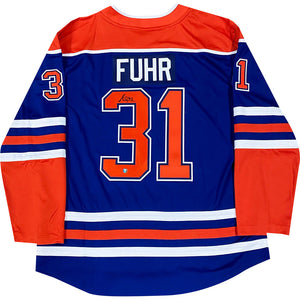 Grant Fuhr Autographed Edmonton Oilers Replica Jersey