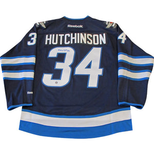 Michael Hutchinson Autographed Winnipeg Jets Replica Jersey