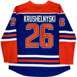 Mike Krushelnyski Autographed Edmonton Oilers Replica Jersey