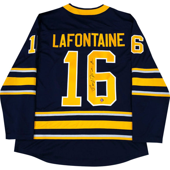 Pat LaFontaine Autographed Buffalo Sabres Replica Jersey