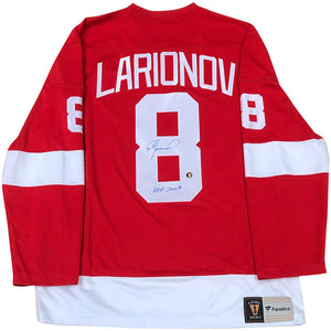 Igor Larionov Autographed Detroit Red Wings Replica Jersey