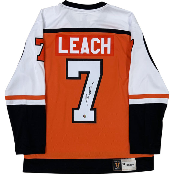 Reggie Leach Autographed Philadelphia Flyers Replica Jersey