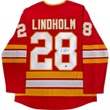 Elias Lindholm Autographed Calgary Flames Replica Jersey