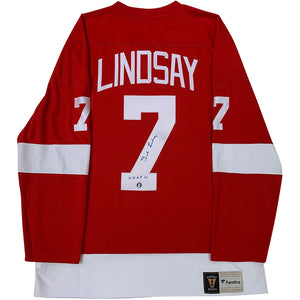 Ted Lindsay (deceased) Autographed Detroit Red Wings Replica Jersey