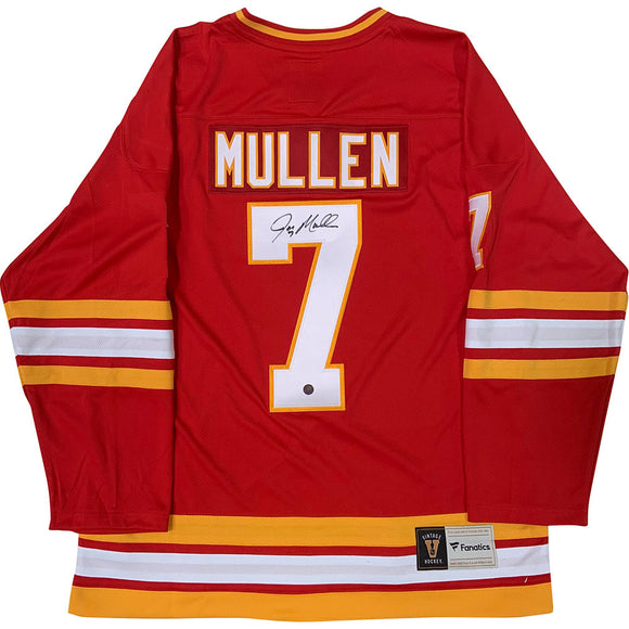Joe Mullen Autographed Calgary Flames Replica Jersey