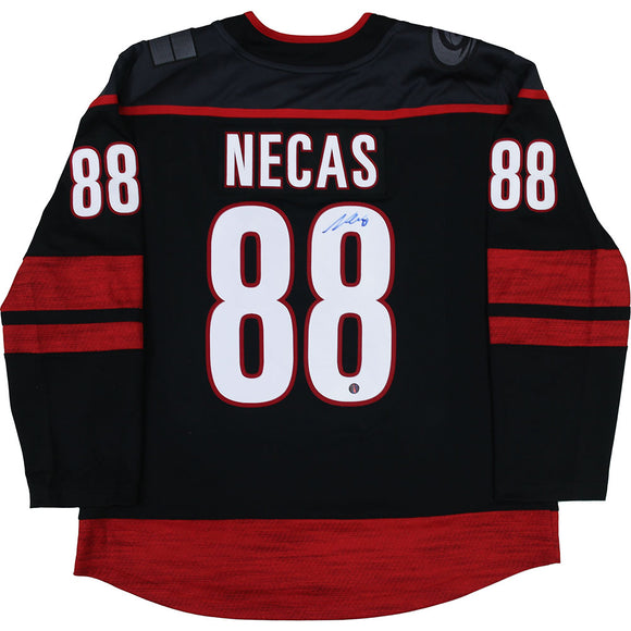 Sebastian Aho Carolina Hurricanes Autographed Red Fanatics Breakaway Jersey  - Autographed NHL Jerseys